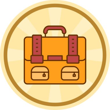 Çanta Çizgi Roman Çemberi, basit vektör çizimi