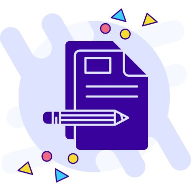 kalem ve kağıt simgesi vektör çizimi çizimi