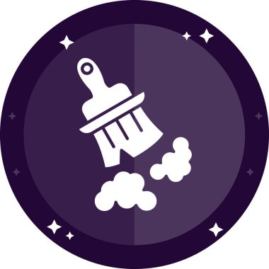 Moda biçimi izole edilmiş süpürge simgesi