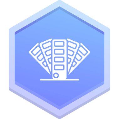 Deri ikon mavi ve beyaz çizgi sanatı