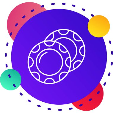 Beyaz arkaplanda izole edilmiş renkli şeker ikonu. Güzel parti. Doğum günün kutlu olsun. Rastgele dinamik şekiller. vektör illüstrasyonu