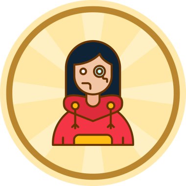 Bozuk parası olan kadın karakter..