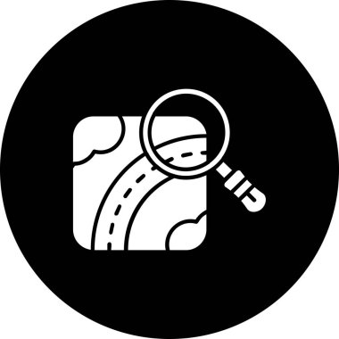 Arama konumu simgesi, basit vektör illüstrasyonu