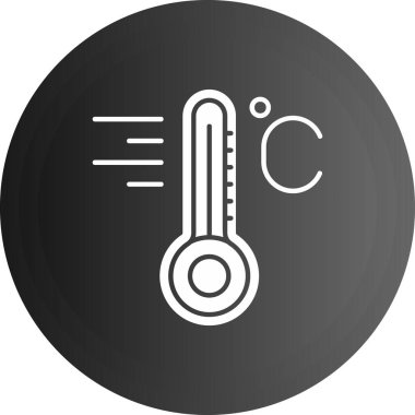 Termometre simgesinin vektör illüstrasyonu