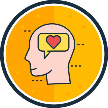 yaratıcı kalp vektörü simgesi