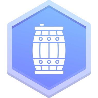 Namlu simgesi çizimi beyaz arkaplanda izole edildi