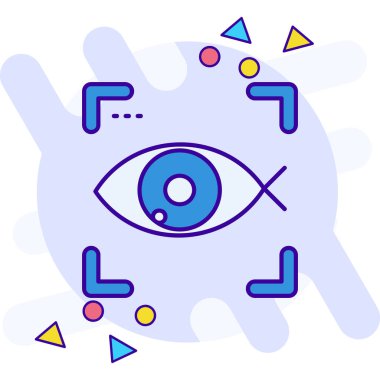 Göz simgesi tasarımı, vektör illüstrasyonu