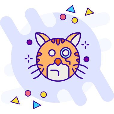 Doldurulmuş kedi simgesi - taslak biçimi