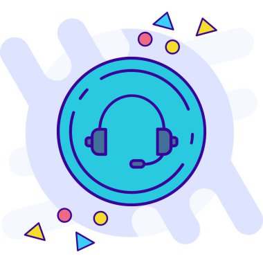 Kulaklık. Web simgesi basit illüstrasyon