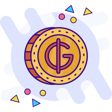 Kripto para madenciliği ikonu. Web için kripto para birimi madencilik vektör simgesinin özet çizimi