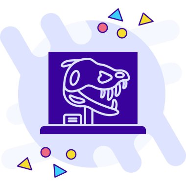 Beyaz arka planda izole edilmiş renkli hayvan, köpek ya da köpek ikonu. Köpek ya da kedi pençesi izi. evcil hayvan baskısı gradyanı rastgele dinamik şekiller. vektör.