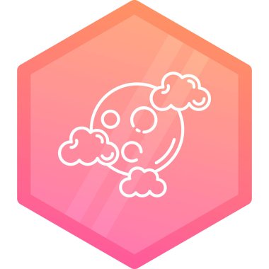 Bir bulut simgesinin vektör illüstrasyonu