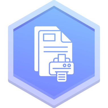 Yazıcı simgesi, vektör illüstrasyonu