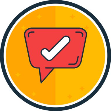 işaret vektör simgesini kontrol et. resimleme tasarımı