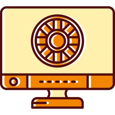 fan simgesi olan dizüstü bilgisayar