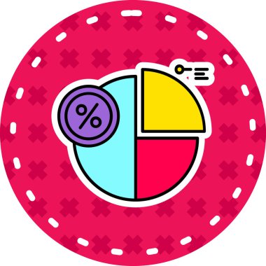 İndirim simgesi vektör illüstrasyonu