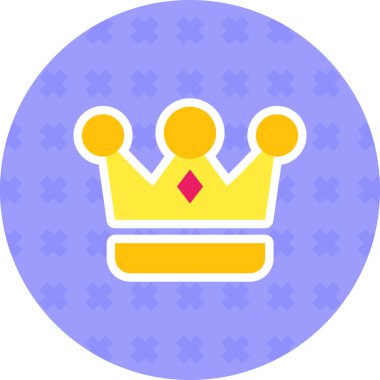 Taç. Web simgesi basit illüstrasyon