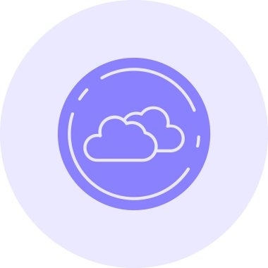 Bulut simgesinin vektör illüstrasyonu