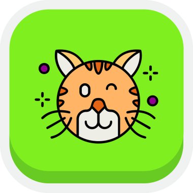 şirin kedi yüz vektör tasarımı