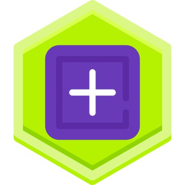 Altıgen simgesi, vektör illüstrasyonu