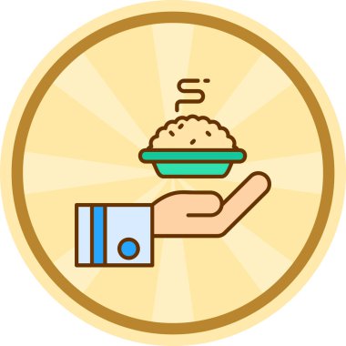 Yemek. Web simgesi basit illüstrasyon