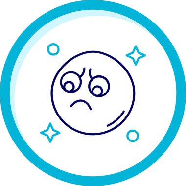 Moda tasarım tarzında ağlayan emoji simgesi