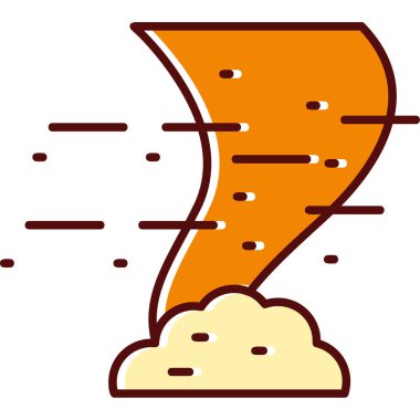 Çizgi film rüzgar ve fırtınasının vektör çizimi