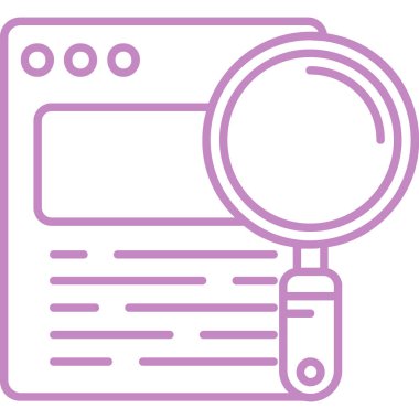 Ara. Web simgesi basit illüstrasyon