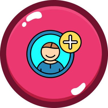 avatar. Web simgesi basit illüstrasyon