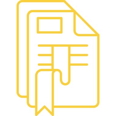 belge web simgesi, vektör illüstrasyonu