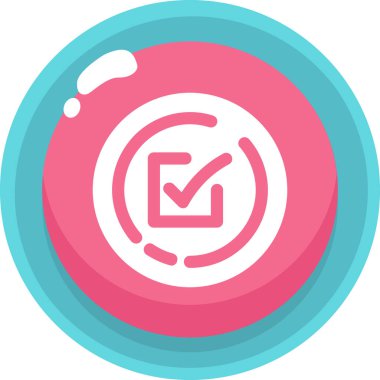 İşaretleme simgesi vektör illüstrasyonunu kontrol et