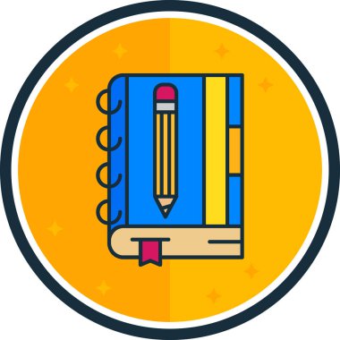 Kalem. Web simgesi basit illüstrasyon