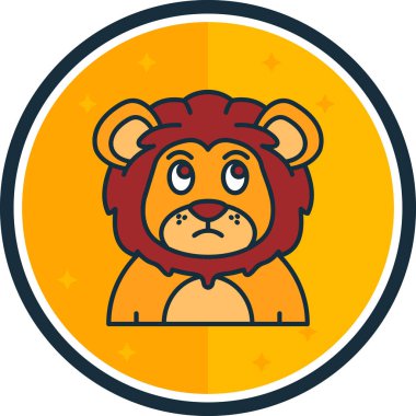 Aslan vektör çizim karikatür