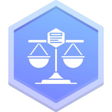 Mavi ve beyaz bir ikonun vektör illüstrasyonu