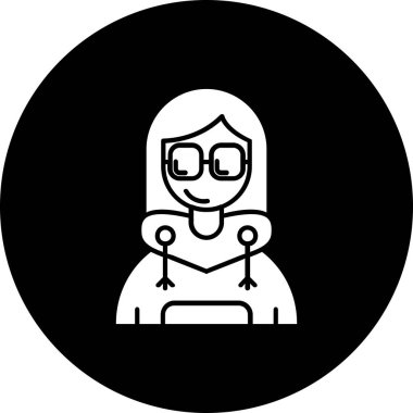 Kadın simgesinin vektör illüstrasyonu