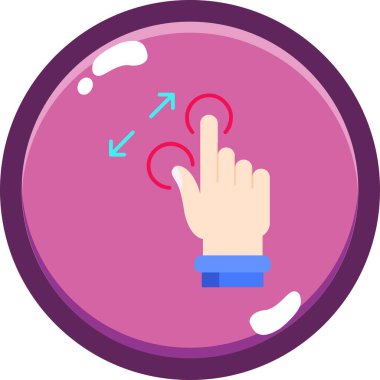 parmak jesti dokunmatik simgesi - taslak biçimi