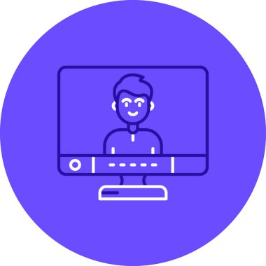 Dizüstü bilgisayar simgesi vektör çizimi