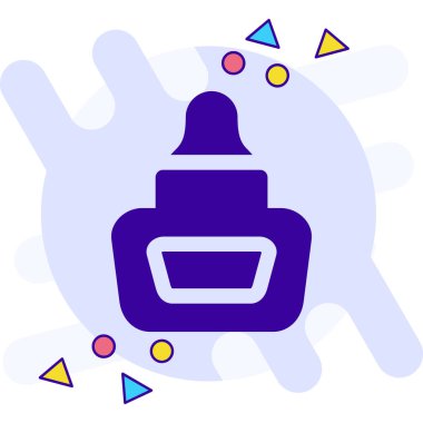 Bir şişe simgesinin vektör illüstrasyonu