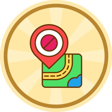 gps konum haritası simgesi - taslak biçimi