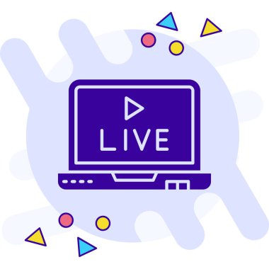 Vektör içinde canlı yayın simgesi. Logotype