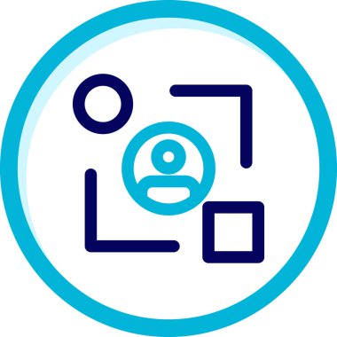 Bir kadın simgesinin vektör illüstrasyonu