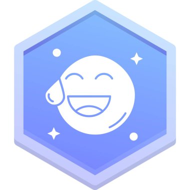 Mutlu emoji simgesi, vektör illüstrasyonu