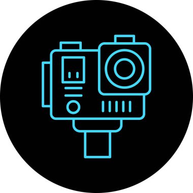 Benzersiz Kamera Vektörü Kabartma Simgesi