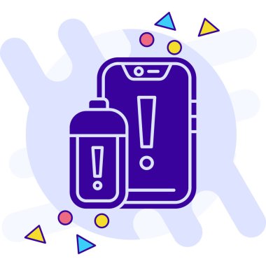 Basit vektör simgesi, akıllı telefonun çizimi