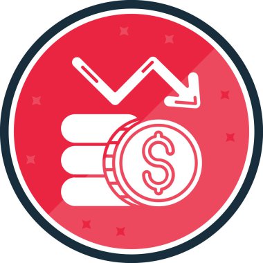 Dolar. Web simgesi basit illüstrasyon