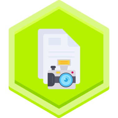 belge simgesi ve vektör illüstrasyonu beyaz arkaplanda izole edildi