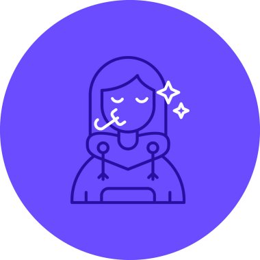 vector illustration of a girl in a mask