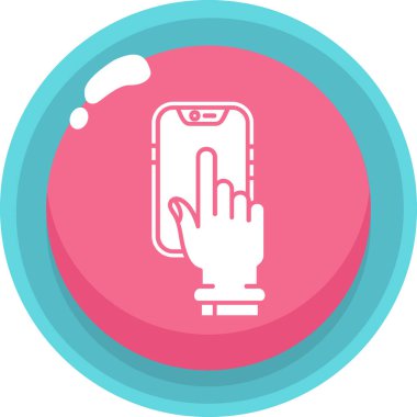 Dokunmatik ekran simgesinin vektör illüstrasyonu