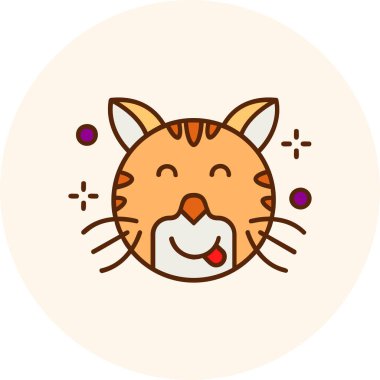 vektör kedi yüzü resimleme