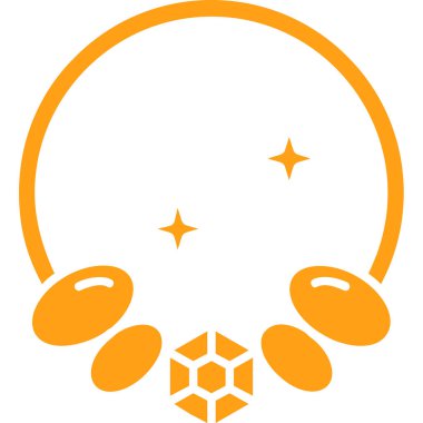 Turuncu ve beyaz simgenin vektör illüstrasyonu.